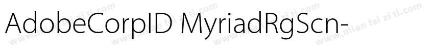 AdobeCorpID MyriadRgScn字体转换